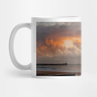 Offshore work just after sunrise Mug